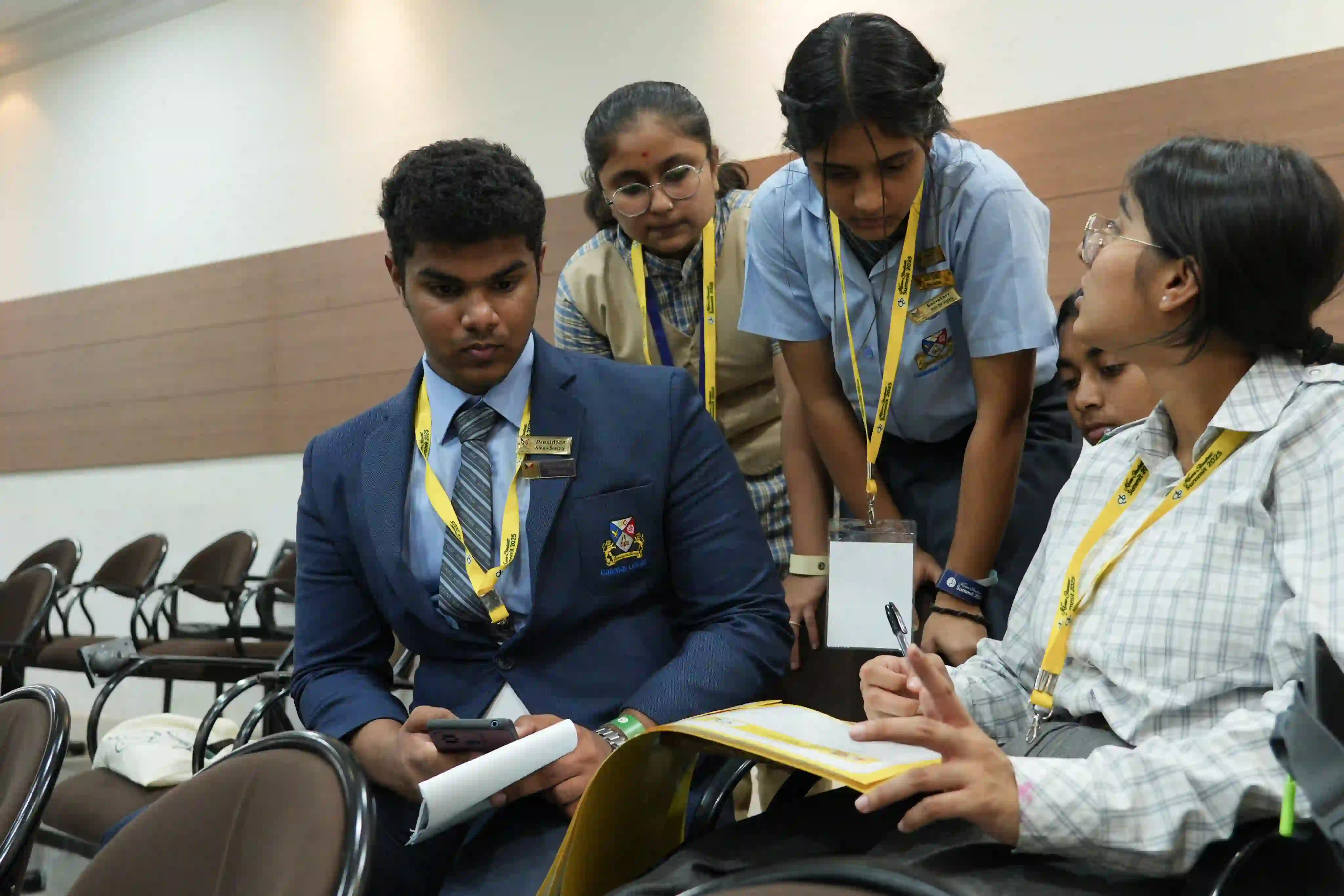 Students in a learning environment