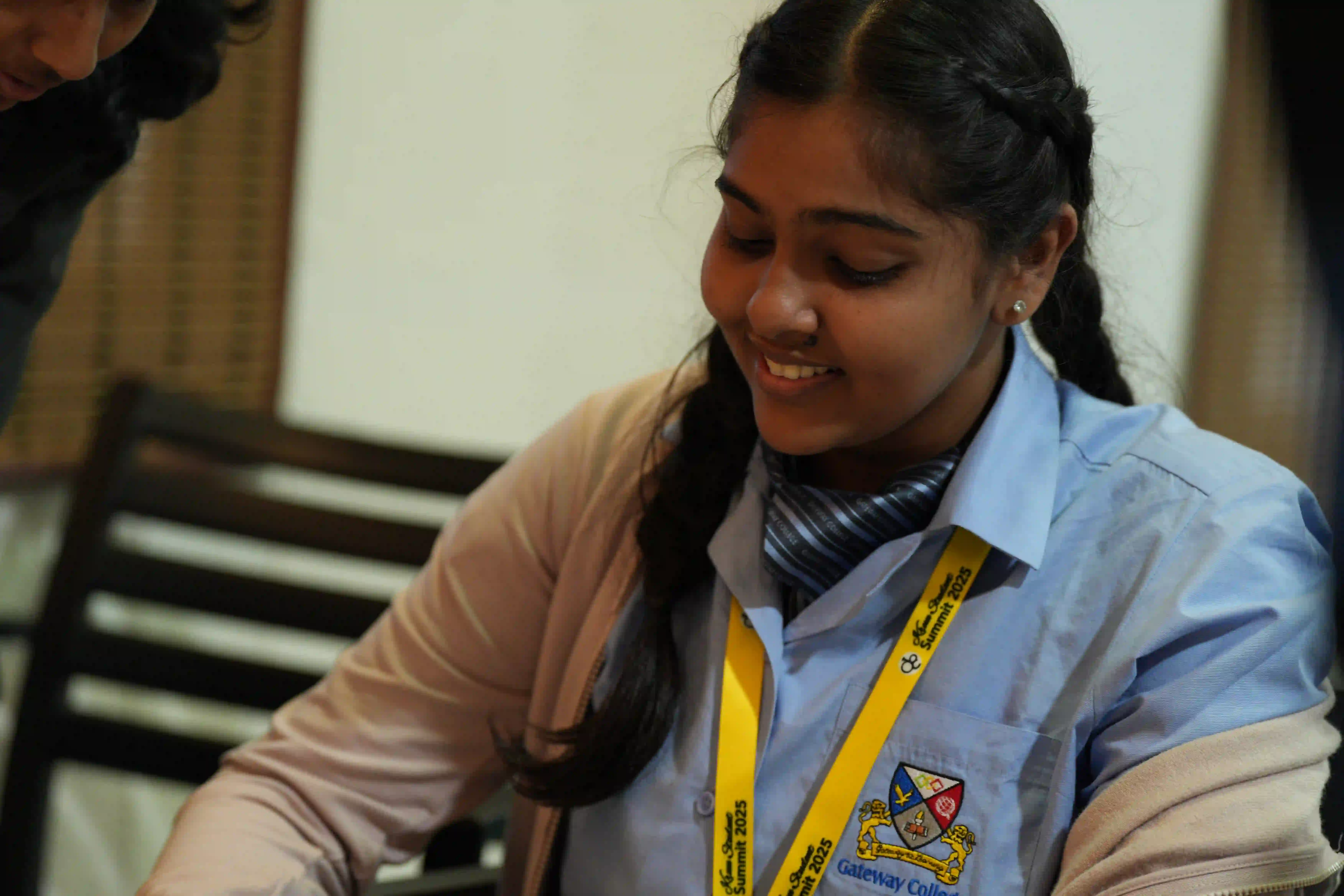 Student working on project